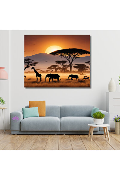 LİLYHOBBYLAND Sayılarla Boyama Hobi Seti Renkli Baskı (ÇERÇEVELİ) 50x65 Cm: F...