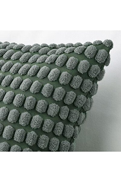 IKEA Throw Pillow Cover Gray-Green Color 50X50 Polka Dot Themed Home Textile