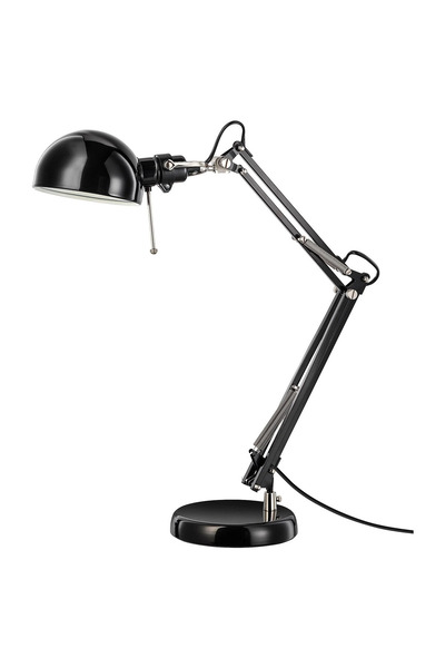 IKEA FORSÅ siyah 35 cm çalışma lambası