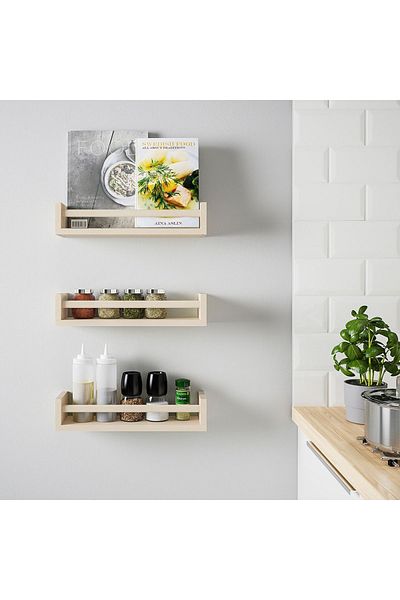IKEA BEKVAM SPICE RACK WALL RACK FRAME RACK WOOD RACK 40x10x9 Cm