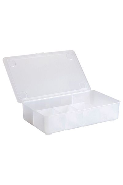 IKEA Compartment Box with Lid 34x21x8 Cm Ikea Storage Box Jewelry Makeup Supply Box Plastic