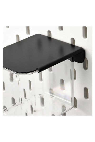IKEA Skadıs 3-Piece Black Lid Set Multi-Purpose Panel Part Transparent Box with Lid 7x8x8.5 cm