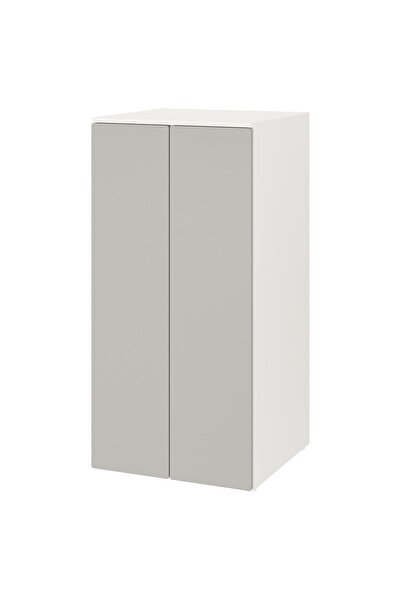 IKEA çocuk gardırobu, beyaz-gri, 60x57x123 cm