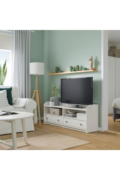 IKEA Sade Ve Şık Beyaz 138x36x54 Cm Tv Sehpası