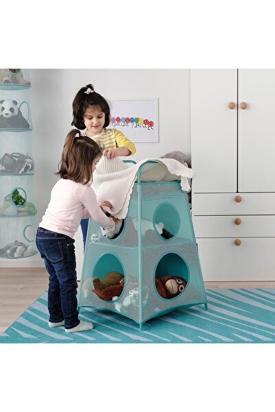 IKEA bölmeli saklama kutusu, turkuaz, 82x52x52 cm