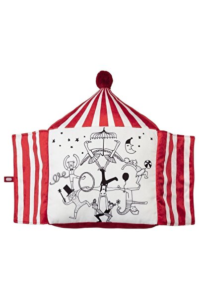 BUSENKEL minder beyaz-kırmızı 48x37 cm