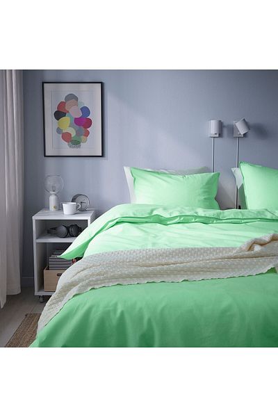 IKEA Ανοιχτό πράσινο σετ κρεβατιού διπλό - 240x220/50x60 cm