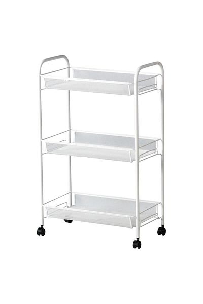 IKEA Hornavan Τροχός Σέρβις Καρότσι - Τραπέζι - Μεταλλικό / Λευκό - 26 x 48 x 77 cm
