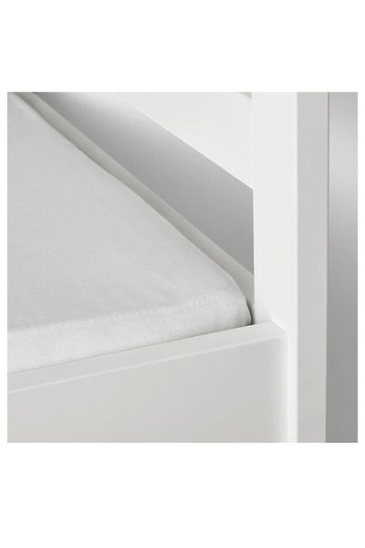 IKEA LEN White Elastic Baby Bedsheet - 60x120 cm, 2 Pieces