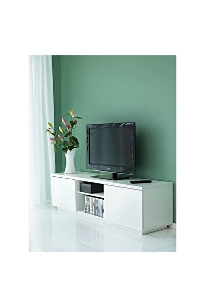 IKEA tv sehpası, parlak beyaz, 160x42x45 cm