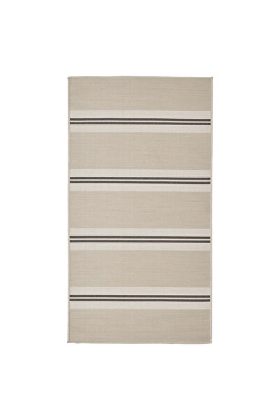 IKEA Çift Yüzlü Yazlık Halı-kilim ,Bej-Koyu Gri , 80x150 cm, Mutfak,Banyo,Koridor,Balkon için uygundur