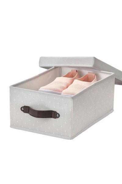 IKEA Box with Lid Gray 25X35X15 cm Organizer with Handle, Organizer