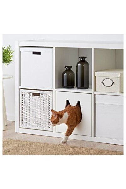 IKEA Kallax, Kedi Evi, 33x33 Cm, Beyaz
