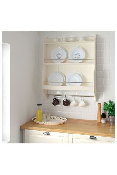 IKEA tabak rafı, kırık beyaz, 80x100 cm