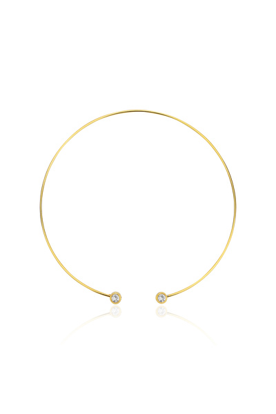 SEİL TAKI AKSESUAR Taşlı Altın Rengi Choker Adele Kadın Kolye