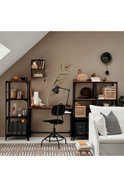 IKEA çalışma sandalyesi, siyah Modern fonksiyonlarla tamamlanmış ofis sandalyesi