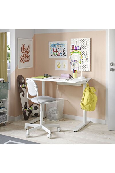 IKEA Çocuk Çalışma Masası, Beyaz, Genişlik: 91 cm  Derinlik: 60 cm  Yükseklik: 75 cm
