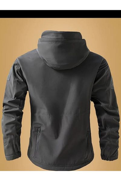 BY SRT Tactical Outdoor Intrapolar Fluid and Windproof Hooded Detachable Softgel Coat