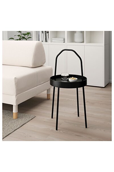 IKEA Çelik Yan Sehpa, Kulp dahil yükseklik: 78 cm  Yükseklik: 45 cm  Çap: 38 cm