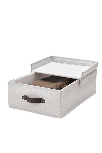 IKEA Box with Lid Gray 35X50X15 cm Organizer with Handle