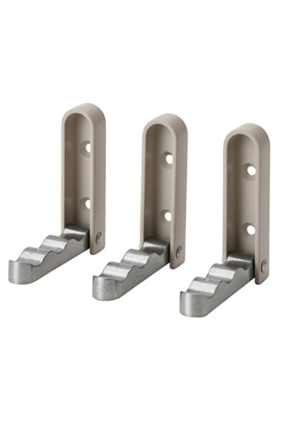 IKEA 3 Lü Set Bej Katlanabilir Çelik Askı Kanca Katlanır Duvar Askısı