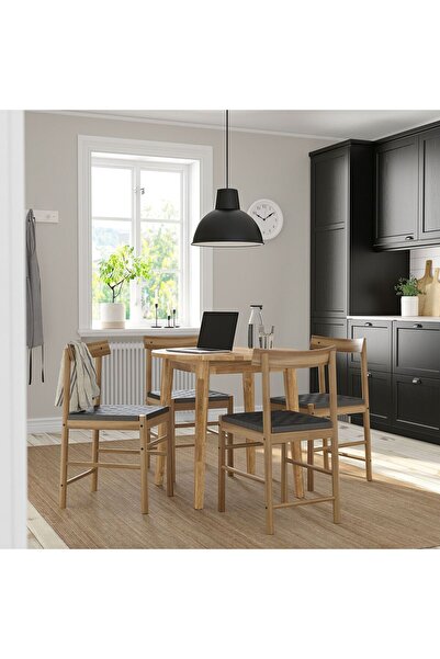 IKEA yuvarlak mutfak masası, akasya, 2-4 kişilik, 80 cm