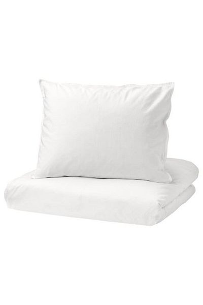 IKEA Set cuvertură de pilota dublă albă - Angslılja, 240x220/50x60 cm fără cearșaf