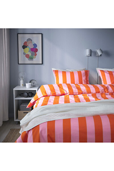 IKEA SLANHOSTMAL - طقم غطاء لحاف فردي 150x200 سم