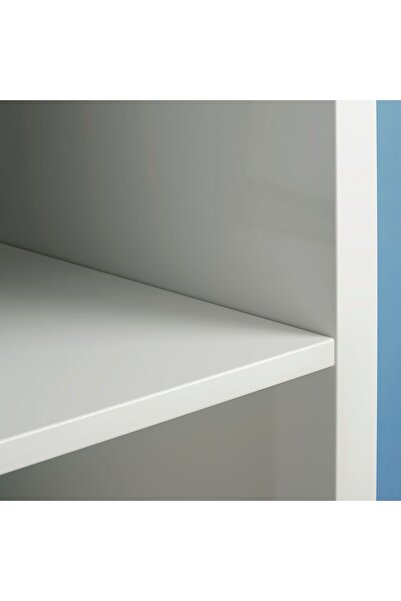 IKEA açık raf ünitesi, beyaz-siyah, 147x59 cm