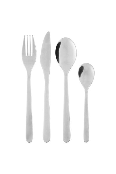IKEA Förnuft 24 Pieces - Stainless Steel Color Fork and Spoon Knife Set for 6