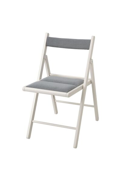 IKEA 2 Yıl AKDENİZ FRÖSVI beyaz-knisa açık gri katlanır sandalye Beyaz Ahşap 1 72 x 46 Polyester Modern