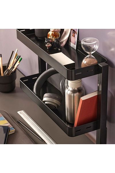 IKEA VATTENKAR μαύρος οργανωτής επιφάνειας εργασίας 49x15 cm