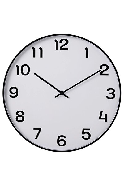 IKEA PLUTTIS duvar saati, siyah, 52 cm