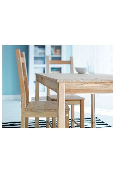 IKEA ahşap sandalye, çam, masif çam ağacı, doğal çam