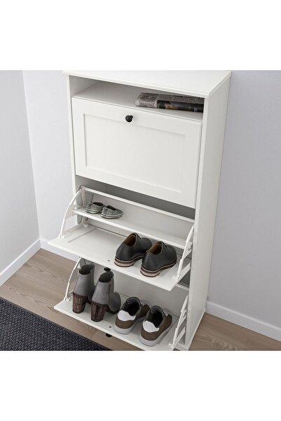 IKEA AKDENİZ BRUSALI beyaz 61x130 cm ayakkabı dolabı