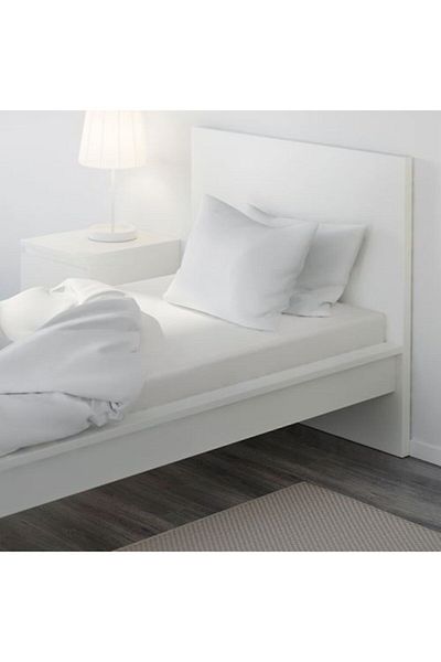 IKEA Vitpa Home Dvala Single Elastic Sheet, White