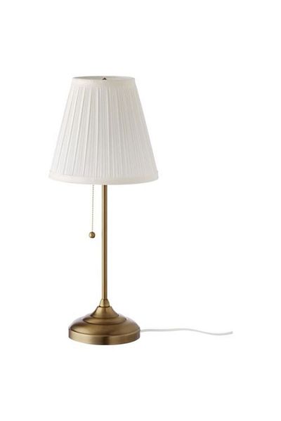 IKEA Lampshade White-Brass Table Lamp - 55 Cm, 75 W