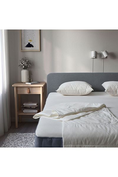 IKEA single comforter, white, 150x200 cm, keeps cool lyosel