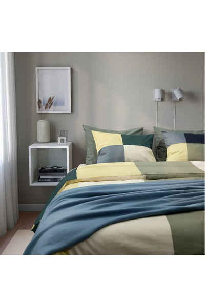 IKEA двоспальний комплект постільної білизни, різнокольоровий, 240x220/50x60 см