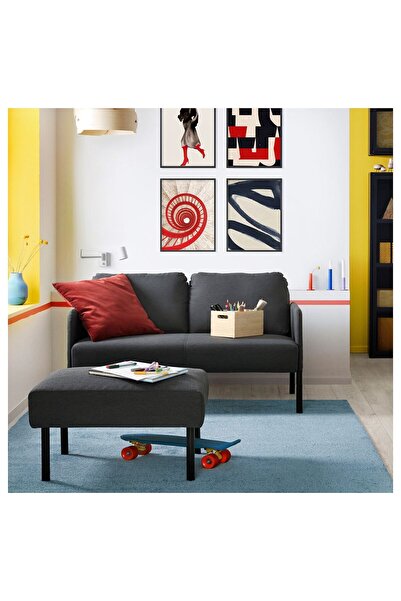 IKEA ayak uzatma taburesi, knisa koyu gri Uzunluk: 68 cm Yükseklik: 41 cm Genişlik: 58 cm