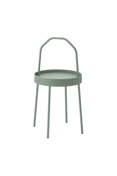 IKEA Çelik Yan Sehpa, Kulp dahil yükseklik: 78 cm  Yükseklik: 45 cm  Çap: 38 cm