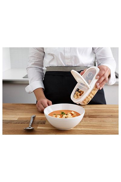 IKEA Food Container Storage Container 17x8x6 Cm Ikea Transparent Lid Pulses Container Volume 0.3 Liter Box 1 Piece
