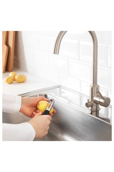 IKEA Paslanmaz Çelik Siyah Yan Soyacak 17 Cm