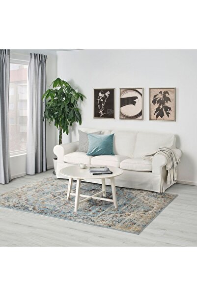 IKEA Eskitme Halı Çok Renkli 160x235 cm Mavi Yeşil