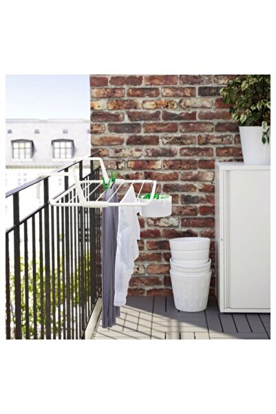 IKEA Askılık Balkon Kenarı Kurutmalık 77 cmX40 cm X 49 cm Beyaz