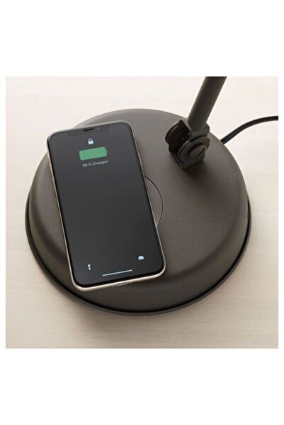 IKEA Hektar Çalışma Lambası, Koyu Gri, Kablosuz, Şarjlı