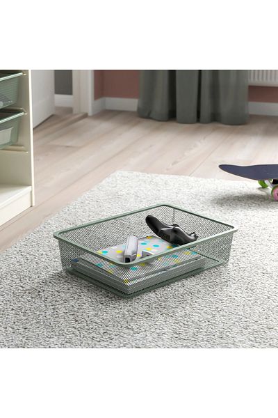 IKEA storage box, light green-grey, 42x30x10 cm