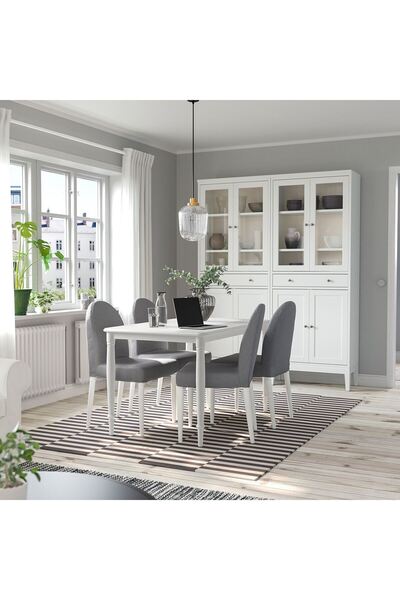 IKEA DANDERYD mutfak masası, beyaz, 130x80 cm, 4 kişilik