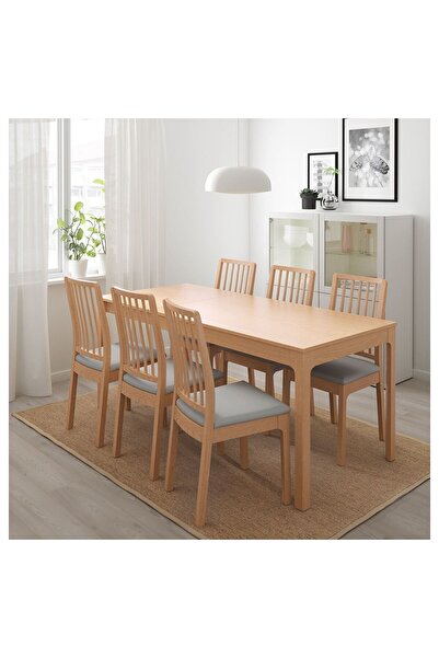 IKEA EKEDALEN açılır yemek masası, 4-6 kişilik, açılabilir, 120/180x80 cm