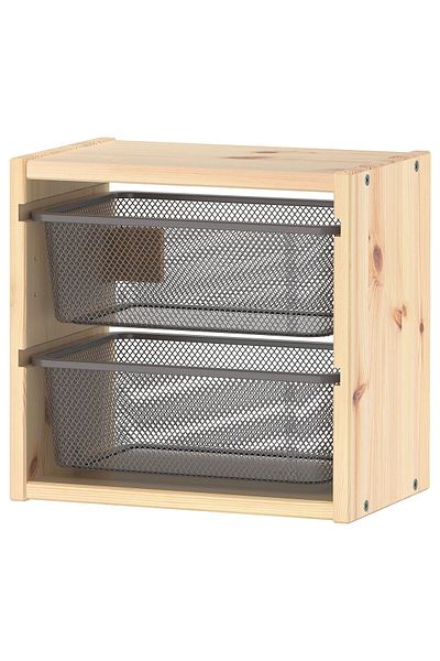IKEA Toy Storage Unit, Pine, Width: 32 cm Depth: 21 cm Height: 30 cm